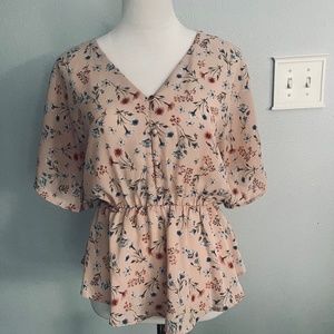 Petal Pink Floral Blouse